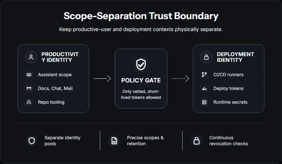 Scope-separation trust boundary diagram